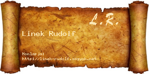 Linek Rudolf névjegykártya