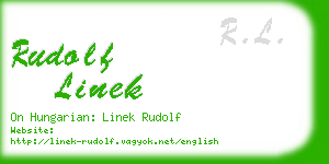 rudolf linek business card